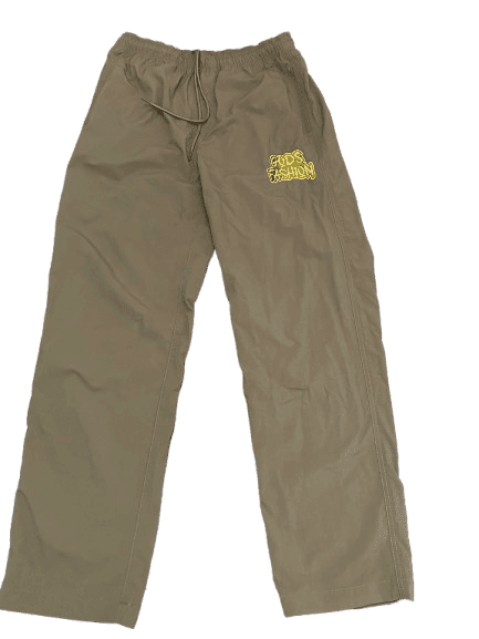 Nylon Olive Cargo Pants 